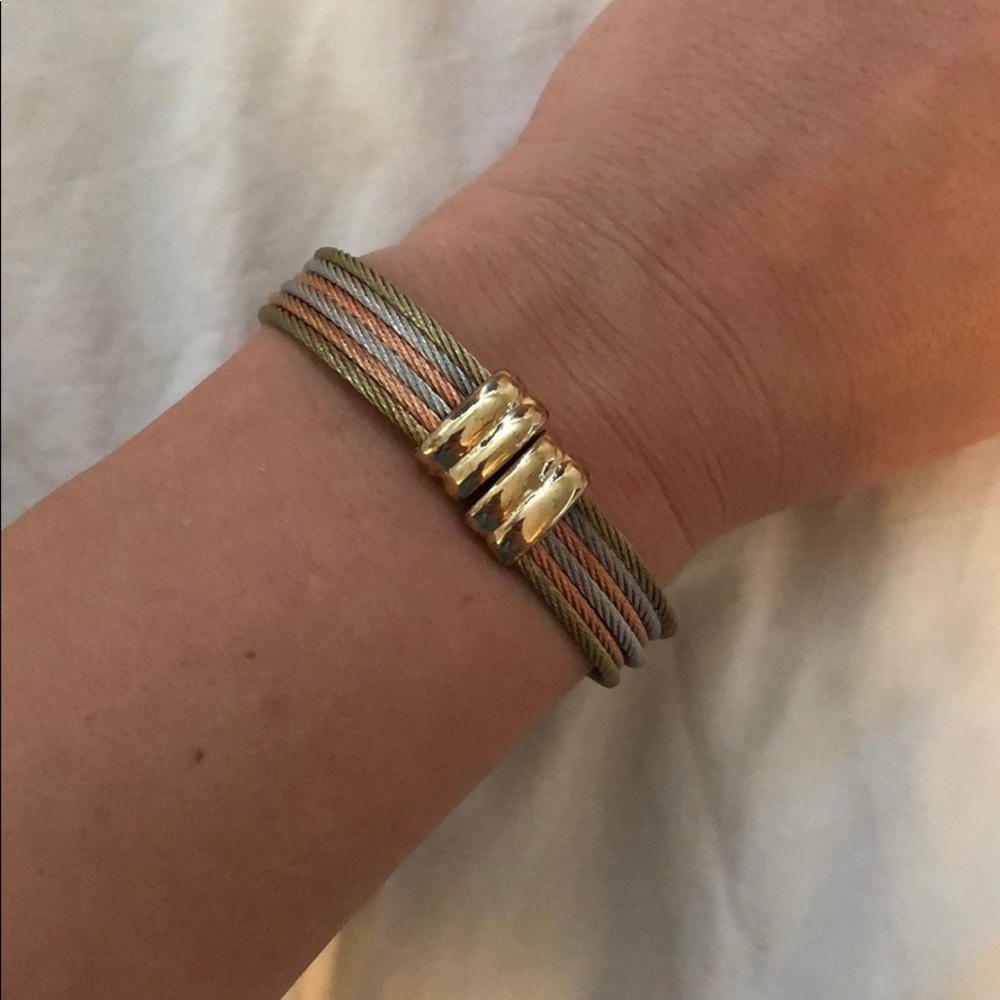 Silver, gold, rose gold cuff bracelet